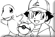 coloriage pokemon sacha pikachu