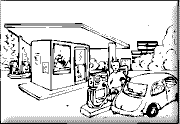 coloriage station service